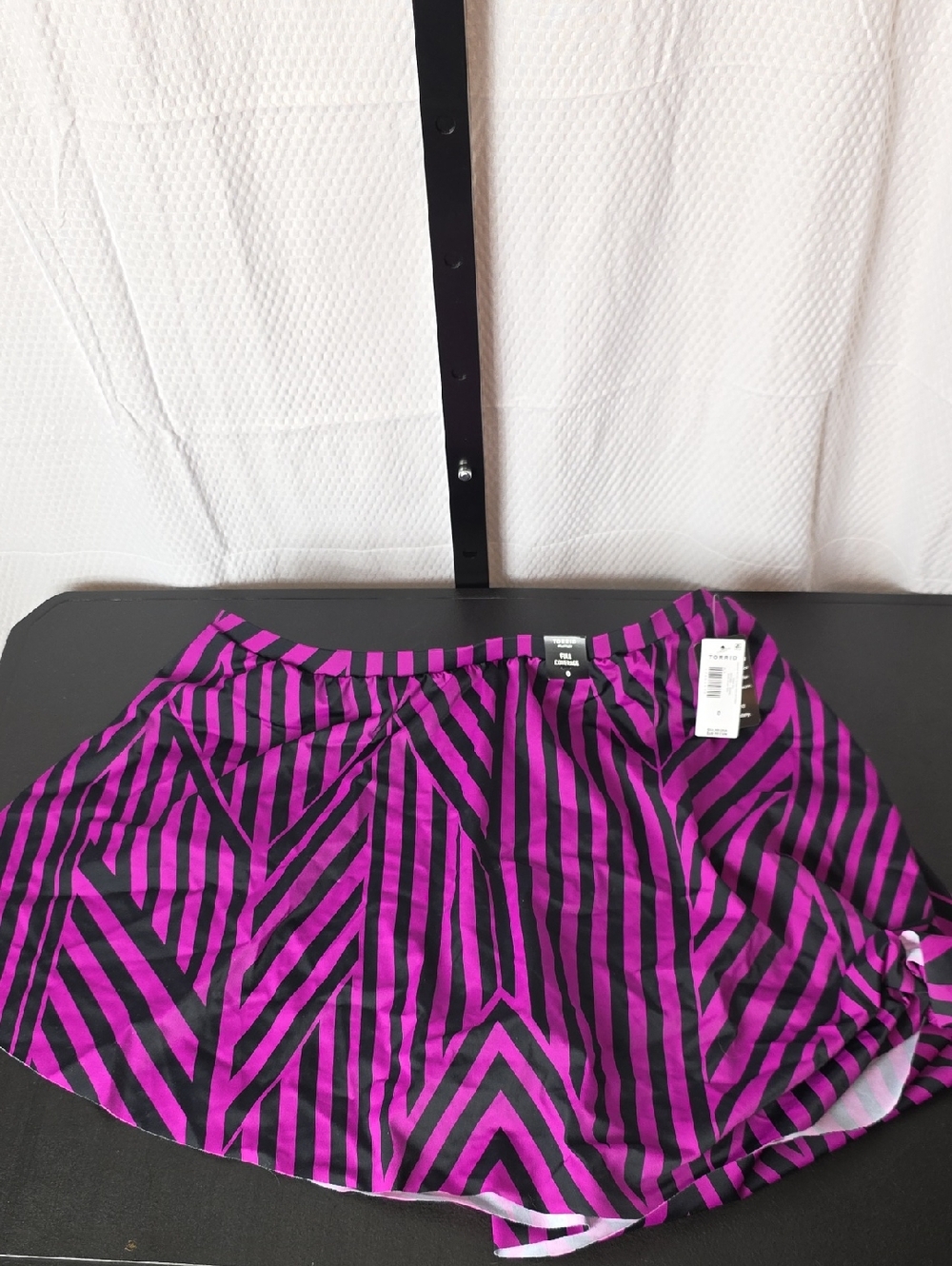 Women’s TORRID Purple and Black Striped SWIM SKORT